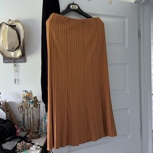 Zara Caramel Ribbed Skirt